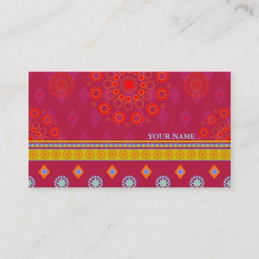 BOHO1 Mandala - Businesscard Visitenkarte (Vorderseite)