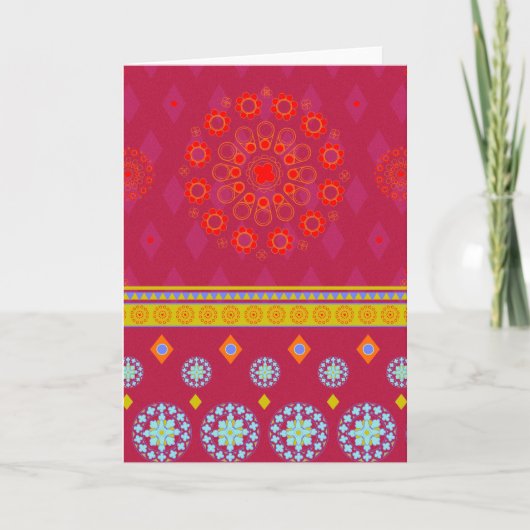 BOHO1 Mandala - Grußkarte Karte (Vorderseite)