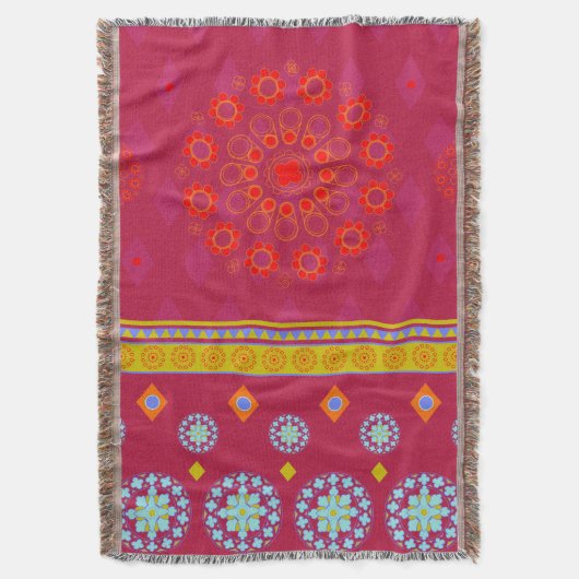 BOHO1 Mandala - Werftblanket Decke (Vorderseite Vertikal)