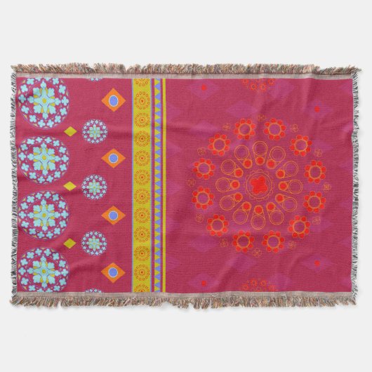 BOHO1 Mandala - Werftblanket Decke (Vorderseite)