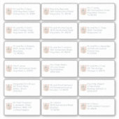 Boho 18 individuelle Name Adresse Hochzeitsgäste Aufkleber (Vorderseite)