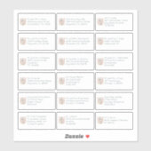 Boho 18 individuelle Name Adresse Hochzeitsgäste Aufkleber (Blatt)