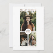 Boho 3 Foto Abschluss Ankündigung (Vorderseite)