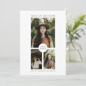 Boho 3 Foto Abschluss Ankündigung (Stehend Vorderseite)