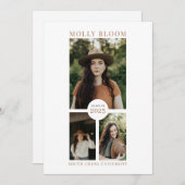 Boho 3 Foto Abschluss Ankündigung (Vorne/Hinten)