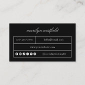 Boho 3 Foto Freelance Business Card Visitenkarte (Rückseite)