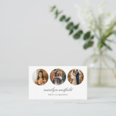 Boho 3 Foto Freelance Business Card Visitenkarte (Stehend Vorderseite)