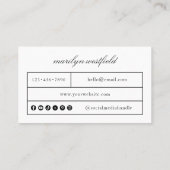 Boho 3 Foto Freelance Business Card Visitenkarte (Rückseite)