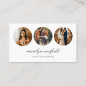 Boho 3 Foto Freelance Business Card Visitenkarte (Vorderseite)