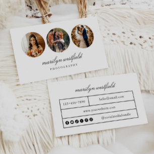 Boho 3 Foto Freelance Business Card Visitenkarte