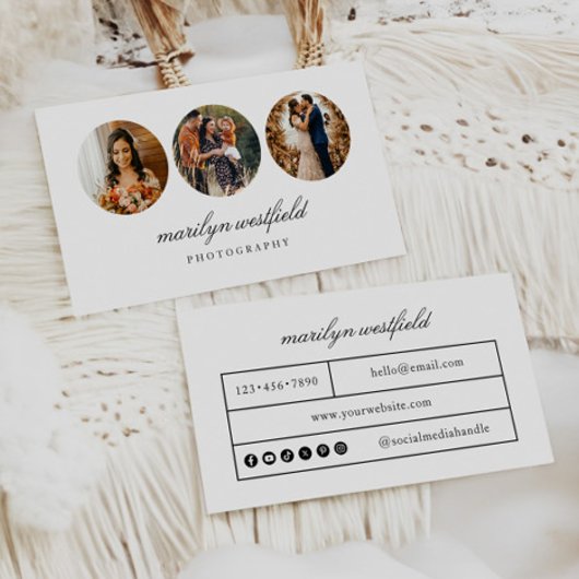 Boho 3 Foto Freelance Business Card Visitenkarte