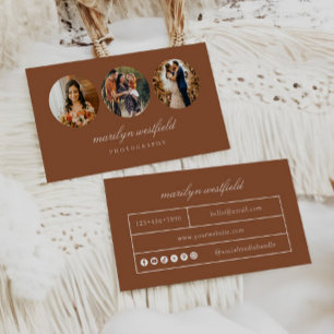Boho 3 Foto Freelance Business Card Visitenkarte