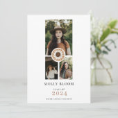 Boho 3 Foto Terracotta Abschluss Ankündigung (Stehend Vorderseite)