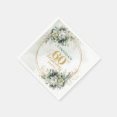 Boho 60. Geburtstag Dusty Green Eucalyptus Party   Serviette (Ecke)