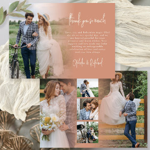 Boho 6 Foto Script Terracotta Wedding Vielen Dank Karte