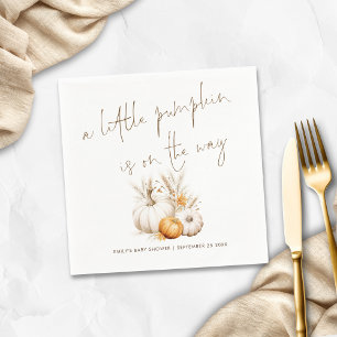 Boho A Little Pumpkin ist auf Way Baby Dusche Serviette