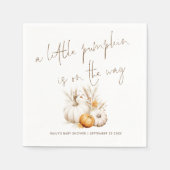 Boho A Little Pumpkin ist auf Way Baby Dusche Serviette (Vorderseite)