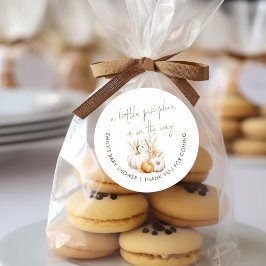 Boho A Little Pumpkin ist unterwegs Dank Baby Dusc Runder Aufkleber