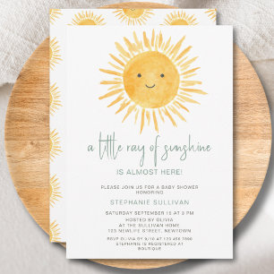 Boho-A little ray of sunshine Baby Shower-Einladun Einladung