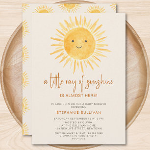 Boho-A little Ray of Sunshine Baby Shower-Einladun Einladung