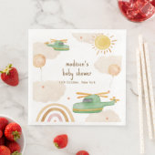 Boho-Abenteuer-Hubschrauber-Flugzeug-Baby-Party Serviette (Beispiel)