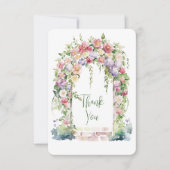 Boho Abschluss Floral Arch Dankeskarte (Vorderseite)
