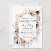 Boho Abschluss Foto Party Einladung (Rückseite)