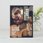 Boho-Abschlussfeier-Einladung Einladung (Stehend Vorderseite)