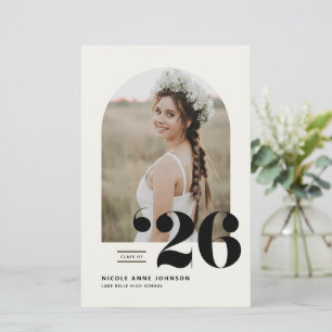 Boho Abschlussklasse 2025 Arch Foto Abitur Einladu