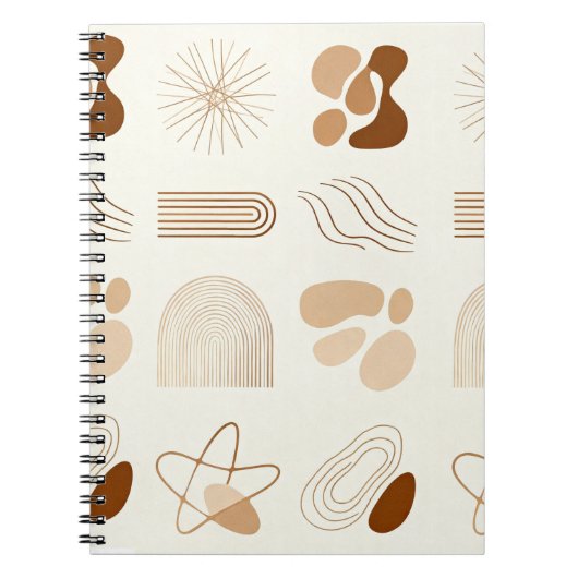 Boho Abstract Aesthetic Journal Notizblock (Vorderseite)