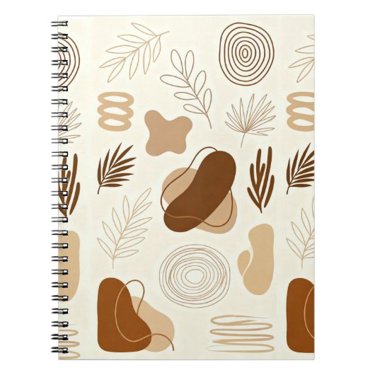 Boho Abstract Aesthetic Journal Notizblock (Vorderseite)