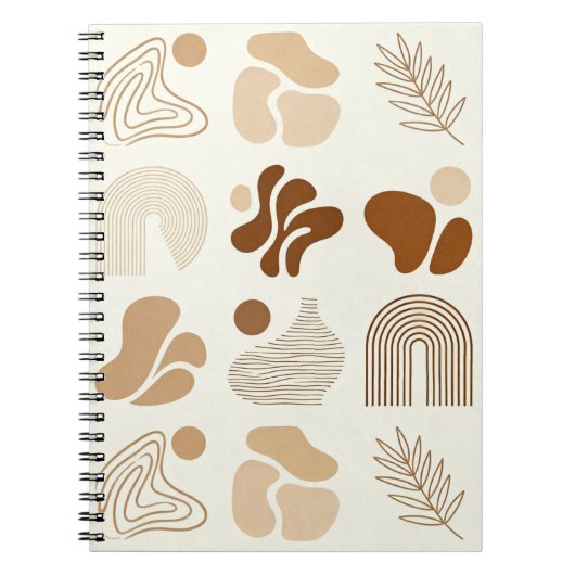 Boho Abstract Ästhetik Journal Notizblock (Vorderseite)