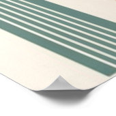 Boho Abstract Botanical Retro Minimal Art Poster (Ecke)