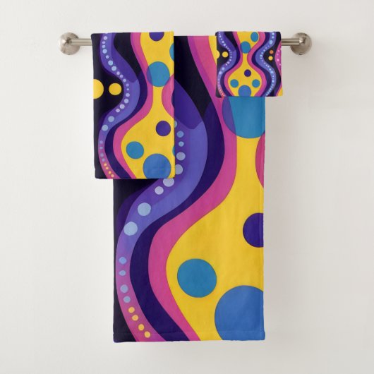 Boho-Abstract farbenfroh 18 Badhandtuch Set (Insitu)