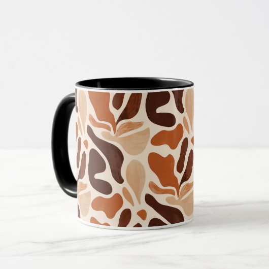 Boho Abstract Flow Mug – Soft Shape Composition Tasse (Vorderseite Links)
