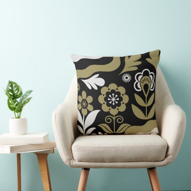 Boho Abstract Flower Art Kissen (Stuhl )