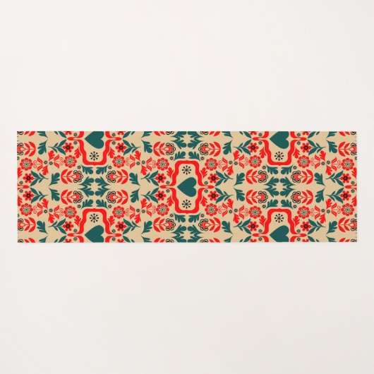 Boho Abstract Flower Art Yogamatte (Rückseite (Horizontal))