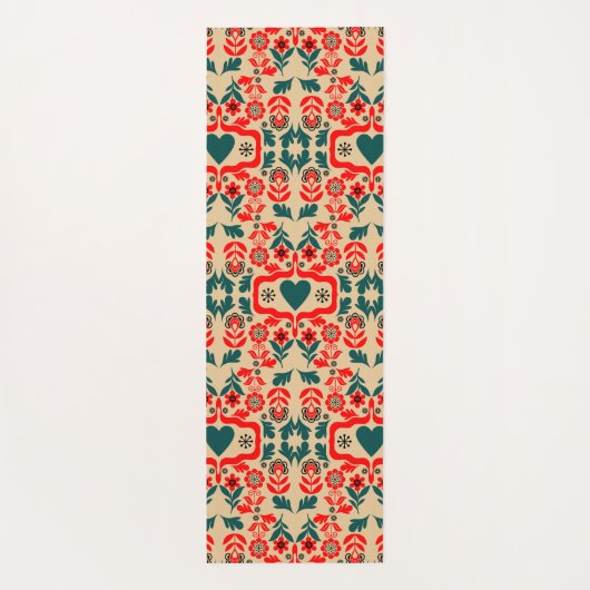 Boho Abstract Flower Art Yogamatte (Rückseite)