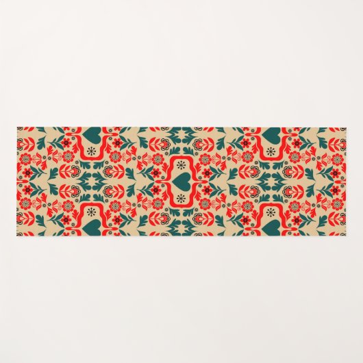 Boho Abstract Flower Art Yogamatte (Vorderseite (Horizontal))