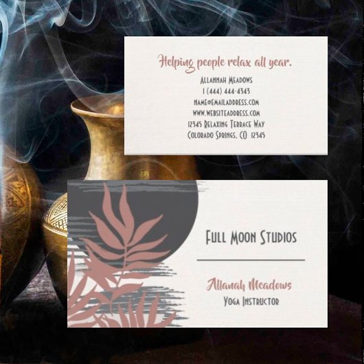 Boho Abstract Healing and Meditation Business Card Visitenkarte