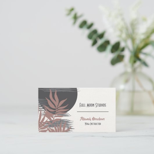 Boho Abstract Healing and Meditation Business Card Visitenkarte (Stehend Vorderseite)