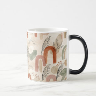 Boho Abstract Kissen & Tasse – Terrakotta Salbei N