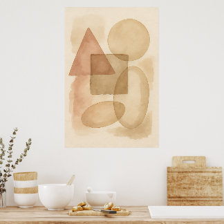 Boho Abstract Minimalist Wall Art Poster
