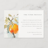 Boho Abstract Orange Garden Wedding Details Begleitkarte (Vorderseite)