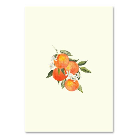 Boho Abstract Orange Garden Wedding Seating Tischnummer (Rückseite)