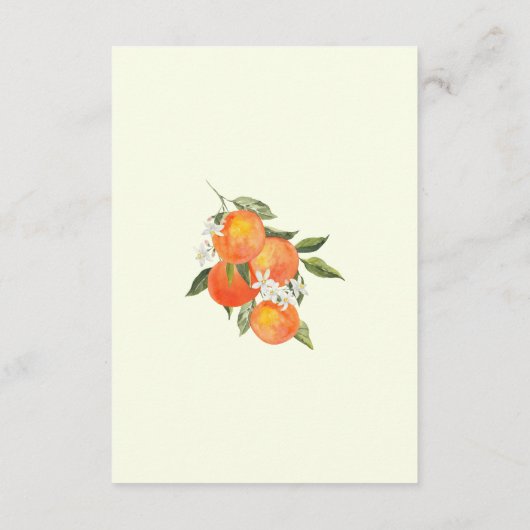 Boho Abstract Orange Wedding Details Begleitkarte (Rückseite)