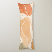 Boho Abstract Organic Body Pillow - Earthy  Seitenschläferkissen (Rückseite (Vertikal))