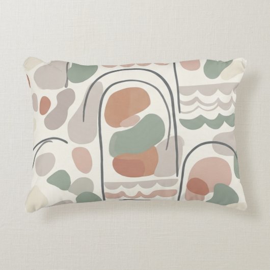 Boho Abstract Organic Shape Pillow - Earthy  Dekokissen (Vorderseite)