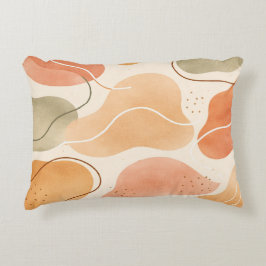 Boho Abstract Organic Shape Pillow - Earthy Dekokissen