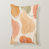 Boho Abstract Organic Shape Pillow - Earthy Dekokissen (Vorderseite(Vertikal))